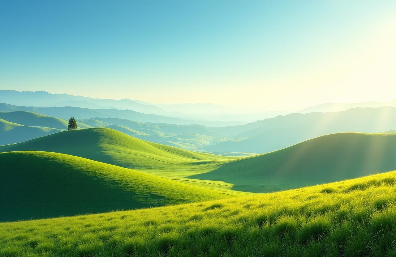 Serene Austrian landscape with rolling hills and a clear sky, symbolizing discovery and personal journey.